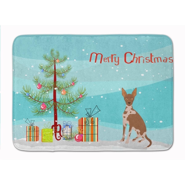 Carolines Treasures Tan Abyssinian or African Hairless Dog Christmas Tree Machine Washable Memory Foam Mat CK3491RUG - main
